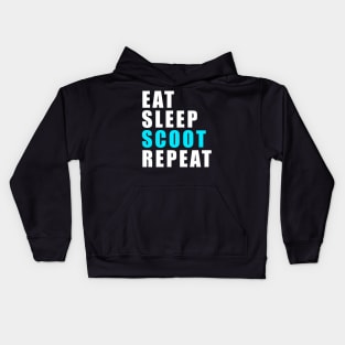 eat sleep scoot repeat Kids Hoodie